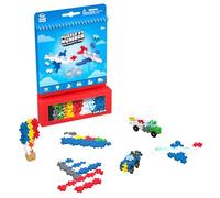 PLUS PLUS Building Blocks Toy - Puzzle by Number Travel Games Activity Book, Kids Construction Toys, Creative Learning Resources and STEM Play - Girls and Boys Toys Age 5 Plus - Transportation