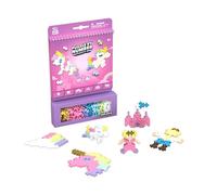PLUS PLUS Travel Toys - Building Blocks Puzzle Play, Ideal Train, Car, or Plane Activities for Kids, 12 Pages with 125 Pieces in Attached Storage, Girls and Boys Toys Age 5 Plus - Fairy Tale