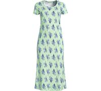 Plus Short Sleeve Cotton Nightdress, Mid-calf Length lands end Green 28-30