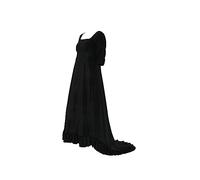 Plus Size 1870's Victorian Polonaise Dress Civil War Gown Empire Waist Regency Era Dress, Black, 5XL