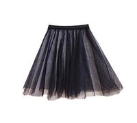 Plus Size - 1950s1960s Rock and ROLL JIVE White/Black Stiff Netting Skirt/Petticoat (20-22 (36"), Black)
