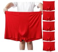 Plus Size 2-13XL Middle-aged Elderly Men's Loose Boxer Briefs Underwear Cotton 5PCS High Waist Seniors Men Panties