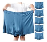 Plus Size 2-13XL Middle-aged Elderly Men's Loose Boxer Briefs Underwear Cotton 5PCS High Waist Seniors Men Panties