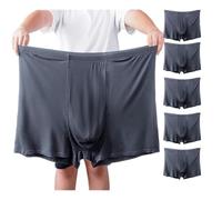 Plus Size 2-13XL Middle-aged Elderly Men's Loose Boxer Briefs Underwear Cotton 5PCS High Waist Seniors Men Panties