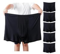 Plus Size 2-13XL Middle-aged Elderly Men's Loose Boxer Briefs Underwear Cotton 5PCS High Waist Seniors Men Panties