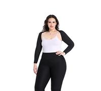 Plus Size Advanced Cooling Shawl Arm Sleeves Sun Protection for Women Breathable Anti-UV Golf & Outdoor Sports Cooler Shrug, Black, XXXL