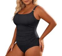 Plus Size Bathing Suit for Women Tummy Control One Piece Swimsuit Push Up Modest Swim Suits Adjustable Straps Wine Coffee Red Sky Blue Brown Hot Pink L XXL M XL XS 3XL 4XL Purple Dark Blue Pink Yellow