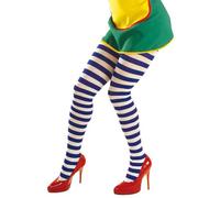 Plus Size Blue and White Striped Tights