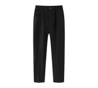 Plus Size Boys' School Trousers - Sturdy Fit,Protection Water-Resistant, Half-Elastic Waist & Secure Zip and Clip, Ages 5-16 Boys' Flat Front Dress Pants Adjustable Waist School Outfits Pants Elegant