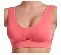 Plus Size Bras for Women Mesh U-Back Vest Bra with Removable Pads Non Wired Pull-On Bralettes Everyday Comfy Sleep Sports Bralet Non-Adjustable Wide Strap Padded Brassiere Cup 70A-120I