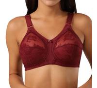 Plus Size Bras for Women UK Minimiser Lace Non Wired Full Coverage Bra | Firm Hold, Unlined, Classic, Full Support, Wire Free Bra for Large Breasts, Blouses, Everyday Wear, the Office