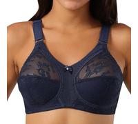 Plus Size Bras for Women UK Minimiser Lace Non Wired Full Coverage Bra | Firm Hold, Unlined, Classic, Full Support, Wire Free Bra for Large Breasts, Blouses, Everyday Wear, the Office
