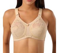 Plus Size Bras for Women UK Minimiser Lace Non Wired Full Coverage Bra | Firm Hold, Unlined, Classic, Full Support, Wire Free Bra for Large Breasts, Blouses, Everyday Wear, the Office