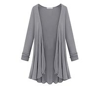 Plus Size Cardigans For Women, Ladies Cardigans Uk, Elegant Vintage Open Front Knitted Outerwear Fashion High-Low Hem Cardigan Fashion Flowy Long Knitwear Lightweight Long Sleeve V-Neck Coats