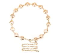 Plus Size Chain Belt for Women, Extra Large Metal Gold Shell Waist Belt, Max 47 Inch Adjustable Chunky Body Chain for Dresses, Party, Casual Wear, Fashion