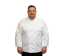 Plus Size Chef Coat Long Sleeve for Big and Tall Chef, Camisas de Chef Para Hombre Talla Grande,Big Size Only.