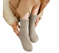 Plus Size Chicken Leg Socks Color Mid Calf Fleece Lined Women's Socks Extra Thick Non Slip Socks For Outdoor Wear To Keep Warm