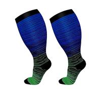 Plus Size Compression Socks for Women and Men White Black Knee High Socks Support Wide Calf Stockings Ladies Running Varicose Veins Sock Support Stockings Pressure Socks Christmas Socks UK Sales