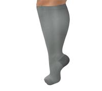 Plus Size Compression Socks Wide Calf Pressure Socks Calf Socks fat Socks Sports Fitness Stretch Socks(Grey,2XL)
