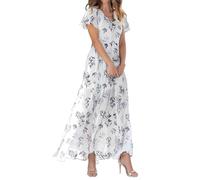Plus Size Dresses for Curvy Women Summer Sun Dresses for Women Casual Beach Short Bell Sleeve Petite wrap Dress Bride Wedding Tank Tunic Tops Bohemian Floral Printed Tanks cami top Womens