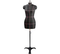 Plus Size Female Mannequin for Sewing - Dress Form for Clothing Display, Cutting, and Draping Practice Model with Iron Base(Black,S-Model 80)