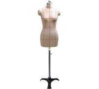 Plus Size Female Mannequin for Sewing - Dress Form for Clothing Display, Cutting, and Draping Practice Model with Iron Base(White,M-Model 82)
