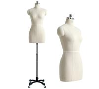 Plus Size Female Mannequin Torso with Arms for Sewing, Clothing Display, and Jewelry Design in Stores and Windows