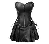 Plus Size Gothic Lolita Dress - Classic Black Layered Lace-Up Cosplay Costume for Women - Evening Clubbing Bandeau Shapewear Bar E Girl Streetwear