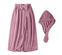 plus Size Gowns Sleepwear Bath Towel Wrap For Women With Adjustable Luxury Microfiber Soft Towels For Shower Super Absorbent To Quick Drying Hair And Body Sleep Night Gown Women (Purple, One Size)