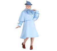 Plus Size Harry Potter Fleur Delacour Fancy Dress Costume, Blue Satin Dress & Felt Hat for Wizard or Witch Halloween Outfit 1X