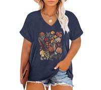 Plus Size Its Fine Shirt Women Graphic Tees Inspirational Letter Short Sleeve Summer Casual Funny Tee Tops, F#01 Navy Blue, XL