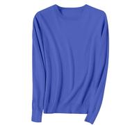 Plus Size Jumpers for Women UK Solid Color Elegant Women's Tops Lightweight Round Neck Knitted Womens Sweaters Daily Work Holiday Causal Travel Essentials Oversized Long Sleeves Tops