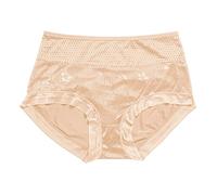 Plus Size Lace Hipster Panties for Women - Soft Stretch Sexy Bikini Briefs (2nd)#g Beige