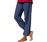 Plus Size Ladies White Linen Trousers Womens with Pockets Drawstring Cotton Linen Straight Wide Leg Pants Boho Summer Casual Loose High Waist Trousers Beach Outfits Daily Essentials Soft Smocked Pants