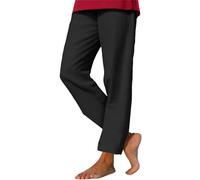 Plus Size Ladies White Linen Trousers Womens with Pockets Drawstring Cotton Linen Straight Wide Leg Pants Boho Summer Casual Loose High Waist Trousers Beach Outfits Daily Essentials Soft Smocked Pants