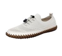 Plus Size Men's Casual Shoes Hand Made Flying Weaving Lefu Men's Casual Shoes Outdoor Trade Hiking Plus Size Men's Shoes Size 14 Mens Shoes Casual (Beige, 8.5)