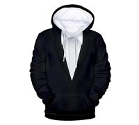 Plus Size Men's Pullover Men's 3D Hoodie Funny Hoodie Funny Birthday Party Classic Humour Tux Hoodie Pullover Men's Thin Fabric, Wine Red, L