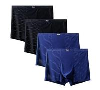 Plus Size Men's Underwear Big and Tall Men's Briefs 13XL 4PCS Men's Underwear Men's Underwear Sexy Boxer Shorts Men's Boxers-2Blk 2Blue-12XL-4pcs