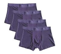 Plus Size Men's Underwear Big and Tall Men's Briefs 4pcs/lot Bamboo Fiber Men's Boxer Pantie Underpant Plus Size XXXXL Large Size Shorts Breathable Underwear 5XL 6XL 7XL 8XL-Dark Blue-7XL-4pcs