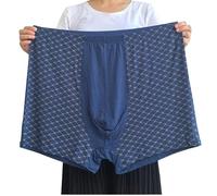 Plus Size Men's Underwear Big and Tall Men's Briefs Large Size 9XL Men's Boxer Shorts Boxing Shorts 11XL Men's Bamboo Fibre Loose Soft Modal Pants-No.2 Blue Grey-11XL-1pc