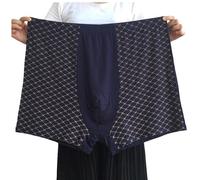 Plus Size Men's Underwear Big and Tall Men's Briefs Large Size 9XL Men's Boxer Shorts Boxing Shorts 11XL Men's Bamboo Fibre Loose Soft Modal Pants-No.9 Dark Blue-11XL-1pc