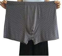 Plus Size Men's Underwear Big and Tall Men's Briefs Large Size 9XL Men's Boxer Shorts Boxing Shorts 11XL Men's Bamboo Fibre Loose Soft Modal Pants-No.6 Iron Grey-9XL-1pc