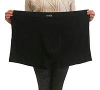 Plus Size Men's Underwear Big and Tall Men's Briefs Soft Boxer Shorts Men's 140KG Plus Size 8XL 7XL 6XL Oversized Underwear Breathable Solid Colour-Black color-8XL-1pc