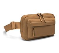 Plus Size - Mini Belt Bag - Extra Long Strap 70" - Double Compartment- Extended Strap - Women Fanny Pack - Stylish Waist Bag - Unisex Men Crossbody Bag, Light Brown Double Compartment, Extra Plus