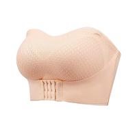 Plus Size Push Up Strapless Bras for Women Large Breasts Seamless Wireless Anti-Slip Bandeau Bras Bralette Ladies Front Closure Full Coverage Padded Everyday Bra UK M-6XL