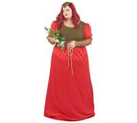 Plus size red medieval costume for women