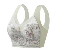 Plus Size Seamless Push Up Wireless Bra, Wireless Bras with Support and Lift, Support Bras (Green,5XL)