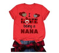 Plus Size Short Sleeve 3D Printed O-Neck Tops T-Shirt T-Shirt Blouse Pullover Women's Off Shoulder, red, 3XL