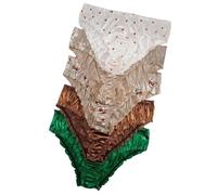 Plus size silky panties satin knickers full bum cover frill trim bow decor,Experience the luxurious touch of satin against your skin (UK, Alpha, L, Regular, Regular, CREAM WITH CHERRY)