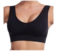Plus Size Sports Bra Women Ladies Sports Bras Seamless Comfortable Crop Top Soft Breathable Lingerie Bralette Leisure Stretch Everyday Bra Push up Underwear for Yoga Fitness Exercise